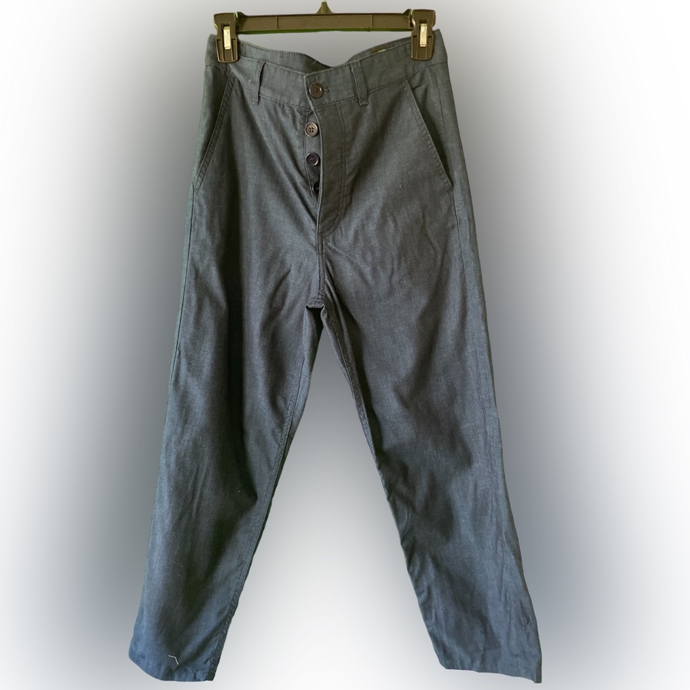 Linen type blue pants